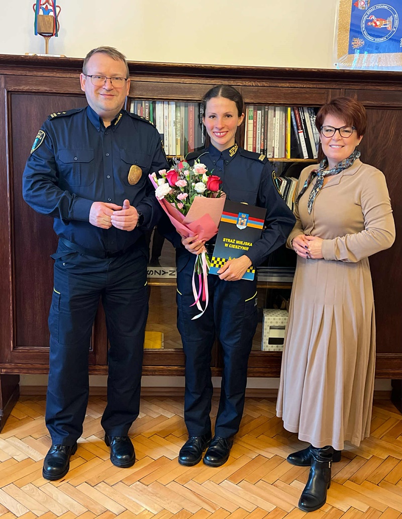 Pani Joanna Lewak odebrała wyróżnienie Najlepszego Strażnika Miejskiego 2025 roku